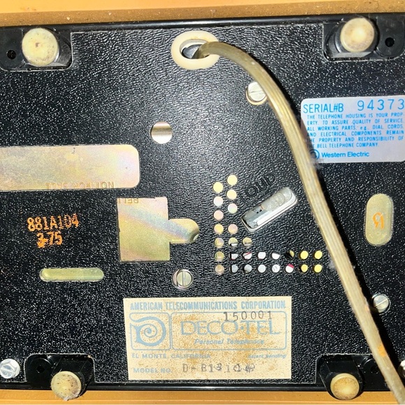 Vintage western electric Original Rotary Phone, Brass Eagle Detail WORKING PHONE - Picture 3 of 3